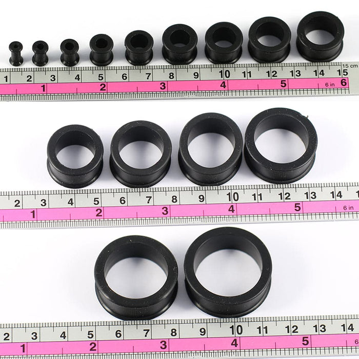 Black Silicone Ear Tunnel - Monster Piercing