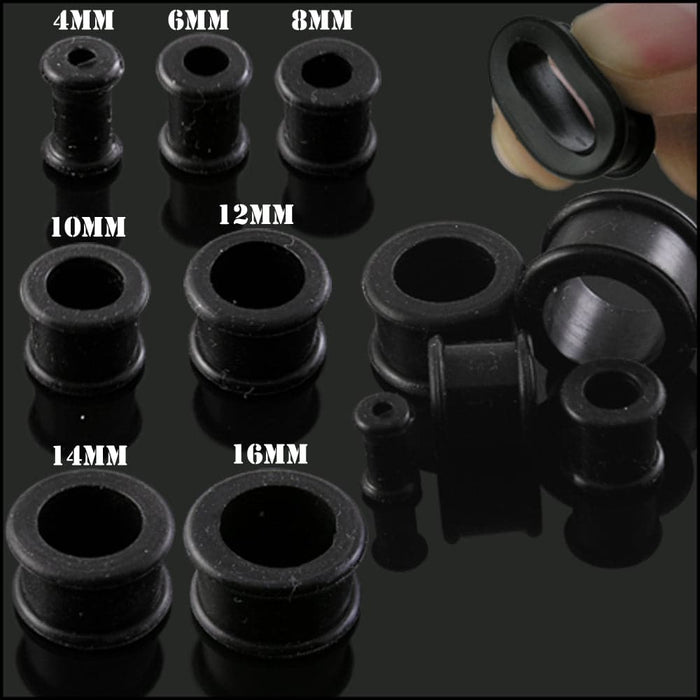 Black Silicone Ear Tunnel - Monster Piercing