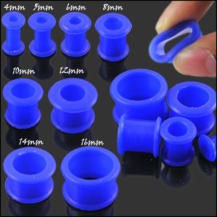 Dark Blue Silicone Ear Tunnel - Monster Piercing