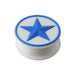 Embossed Blue Star Silicone Ear Plug - Monster Piercing