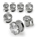 Single Jeweled Screw Fit Flesh Tunnel - Monster Piercing