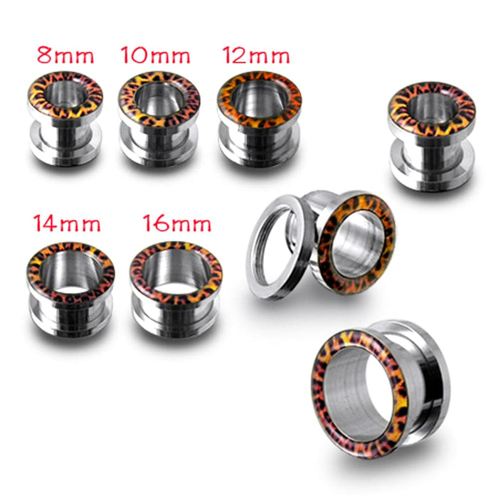 SS Screw Fit Cheetah Flesh Tunnel - Monster Piercing