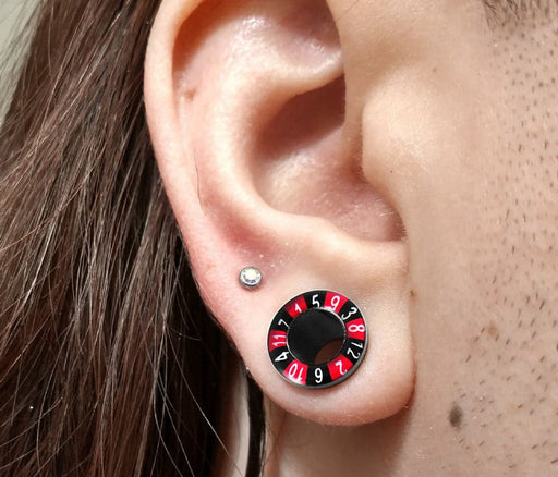 SS Screw Fit Poker Flesh Tunnel - Monster Piercing