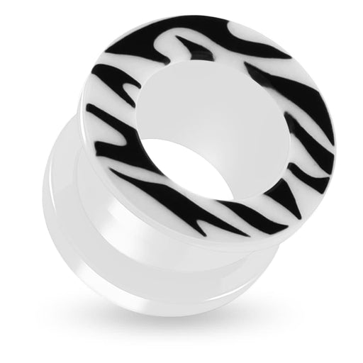 UV Zebra Screw Fit Flesh Tunnel - Monster Piercing