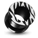 Blackline Zebra Screw Fit Flesh Tunnel - Monster Piercing