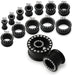 Multi Jeweled Black Silicone Ear Plug - Monster Piercing