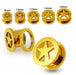 Gold Screw Fit Flesh Tunnel - Monster Piercing