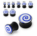 Double Flared Swril Logo Ear Plug - Monster Piercing