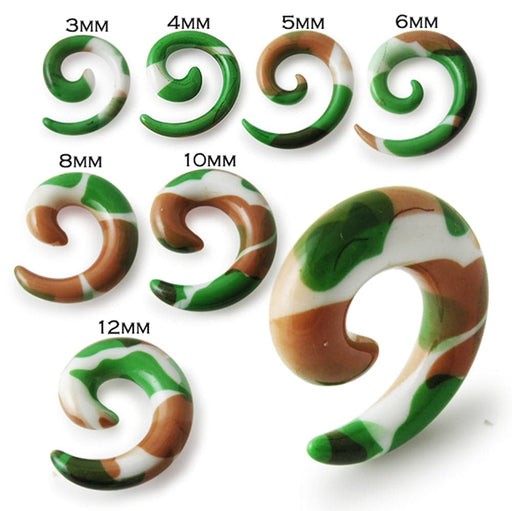 Camouflage Spiral Spiral Expander - Monster Piercing