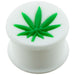 Embossed Marijuana Silicone Ear Plug - Monster Piercing