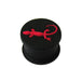 Embossed Red Gecko Silicone Ear Plug - Monster Piercing