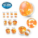 Pyrex Glass Orange Pebble Ear Tunnel Plug - Monster Piercing