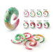 Pastel Flowers UV Acrylic Spiral Ear Taper - Monster Piercing