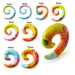 Summer Flowers UV Acrylic Spiral Ear Taper - Monster Piercing