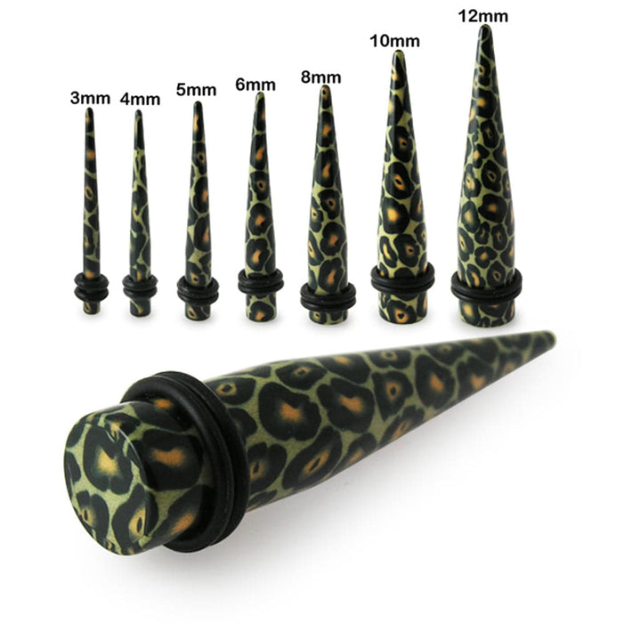 Leopard Print Straight Ear Expander - Monster Piercing