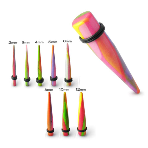 Pastel Colour Straight UV Ear Taper - Monster Piercing