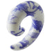 Blue China Print UV Acrylic Spiral Ear Taper - Monster Piercing