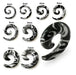 B&W UV Acrylic Spiral Ear Taper - Monster Piercing