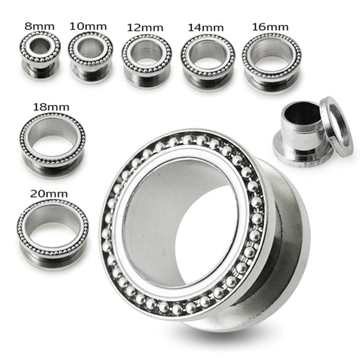 Steel Ball Edge Top Flesh Tunnel - Monster Piercing