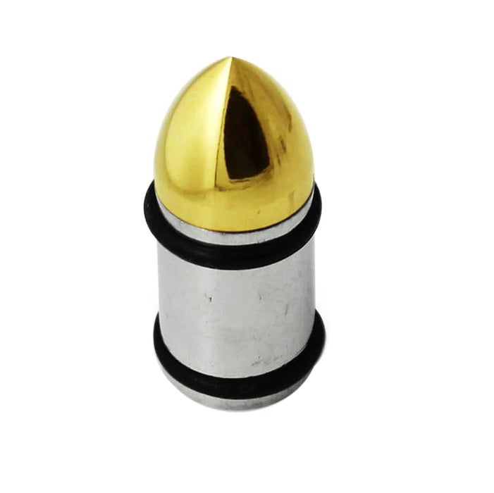 Anodised Gold Bullet Screw Flesh Tunnel - Monster Piercing