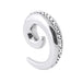 Diamond Clear Jeweled Spiral Expander - Monster Piercing