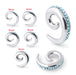 Aqua Jeweled Spiral Expander - Monster Piercing