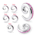 Pink Jeweled Spiral Expander - Monster Piercing