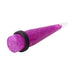 Purple Jelly Straight UV Ear Taper - Monster Piercing