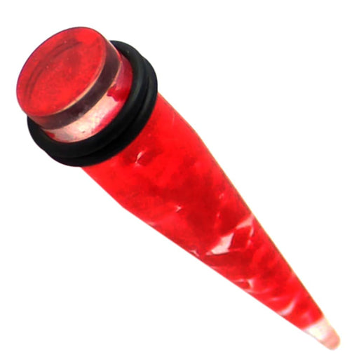 Red Jelly Straight UV Ear Taper - Monster Piercing