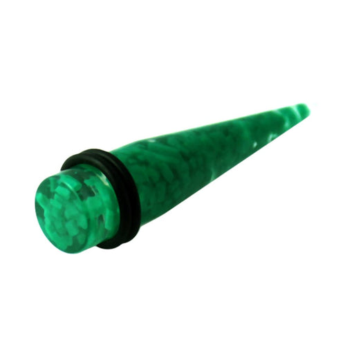 Green Jelly Straight UV Ear Taper - Monster Piercing