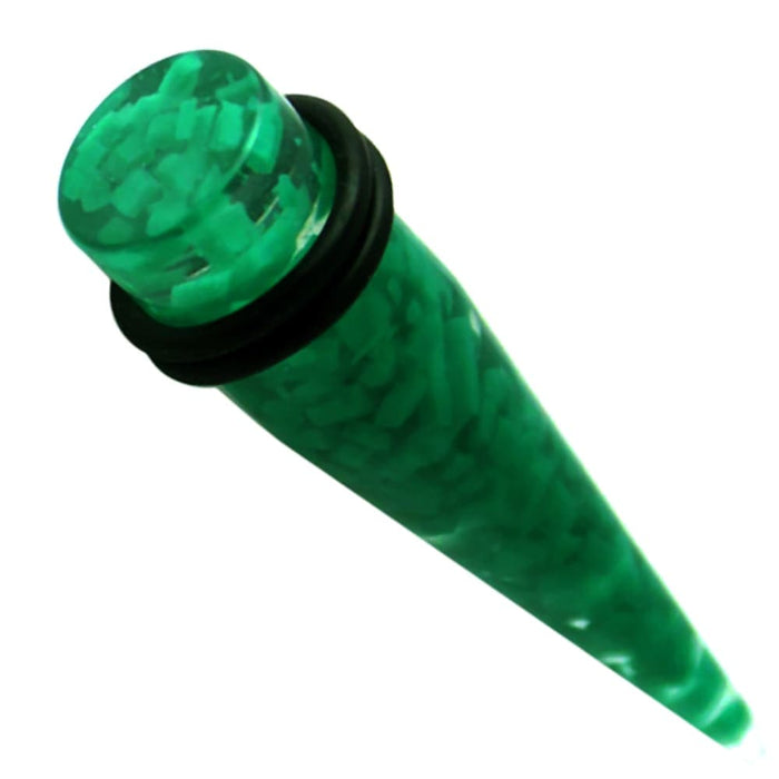 Green Jelly Straight UV Ear Taper - Monster Piercing