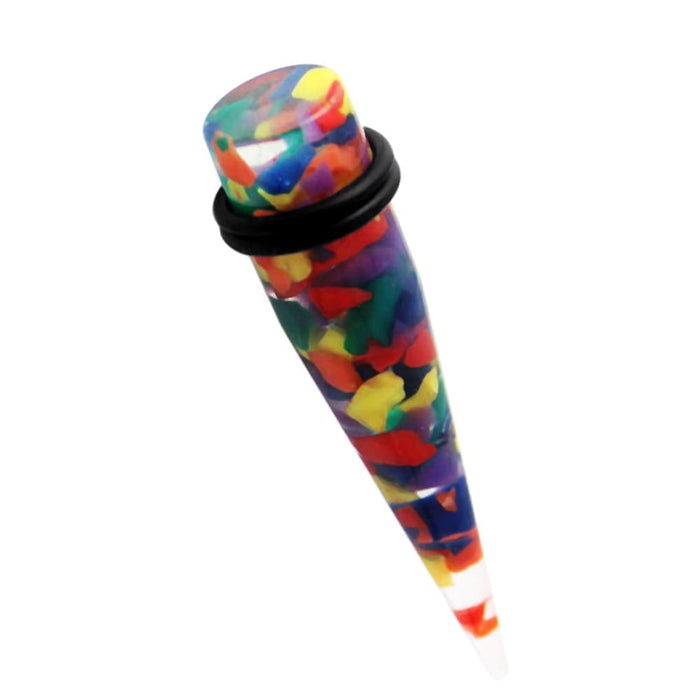 Multi Colour Jelly Straight UV Ear Taper - Monster Piercing