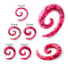 Pink Marble Spiral Expander - Monster Piercing