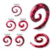 Pink Snake Skin Print Spiral Expander - Monster Piercing