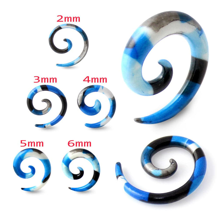 Blue Beach Spiral Expander - Monster Piercing