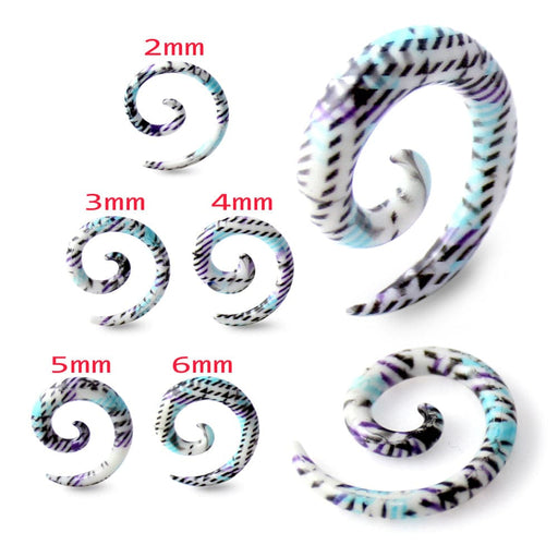 Multi Stripe Spiral Expander - Monster Piercing