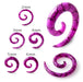 Purple Marble Spiral Expander - Monster Piercing