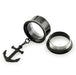 Black PVD Plated Dangling Castings Ear Flesh Tunnel - Monster Piercing