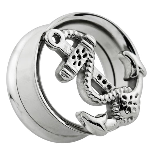 Vintage Anchor Screw Fit Flesh Tunnel - Monster Piercing