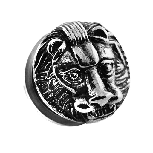 Casting Lion Head Screw Fit Flesh Tunnel - Monster Piercing