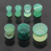 Colorful Synthetic Malachite Stone Saddle Ear plug Gauges - Monster Piercing