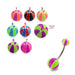 Steel Belly Banana with Neon Basketball UV Balls (Pack of 10) - Monster Piercing