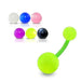 UV Belly Banana with Plain Neon UV Balls (Pack of 10) - Monster Piercing