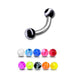 Steel Curved Bar with Random UV Ball (Pack of 10) - Monster Piercing