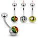 Bob Marley 316L Surgical Steel Curved Belly Banana - Monster Piercing