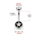 Star 316L Surgical Steel Curved Belly Banana - Monster Piercing