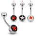 Star 316L Surgical Steel Curved Belly Banana - Monster Piercing