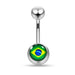 Country Flag Surgical Steel Belly  Ring - Monster Piercing