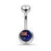 Country Flag Surgical Steel Belly  Ring - Monster Piercing