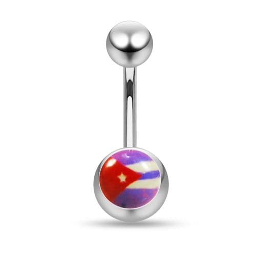 Country Flag Surgical Steel Belly  Ring - Monster Piercing